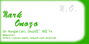 mark onozo business card